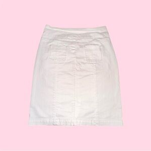 y2k white denim skirt